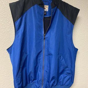 Cutter and Buck Polyester Zip Vest  Sleeveless Blue & Black Pockets Men’s Size L